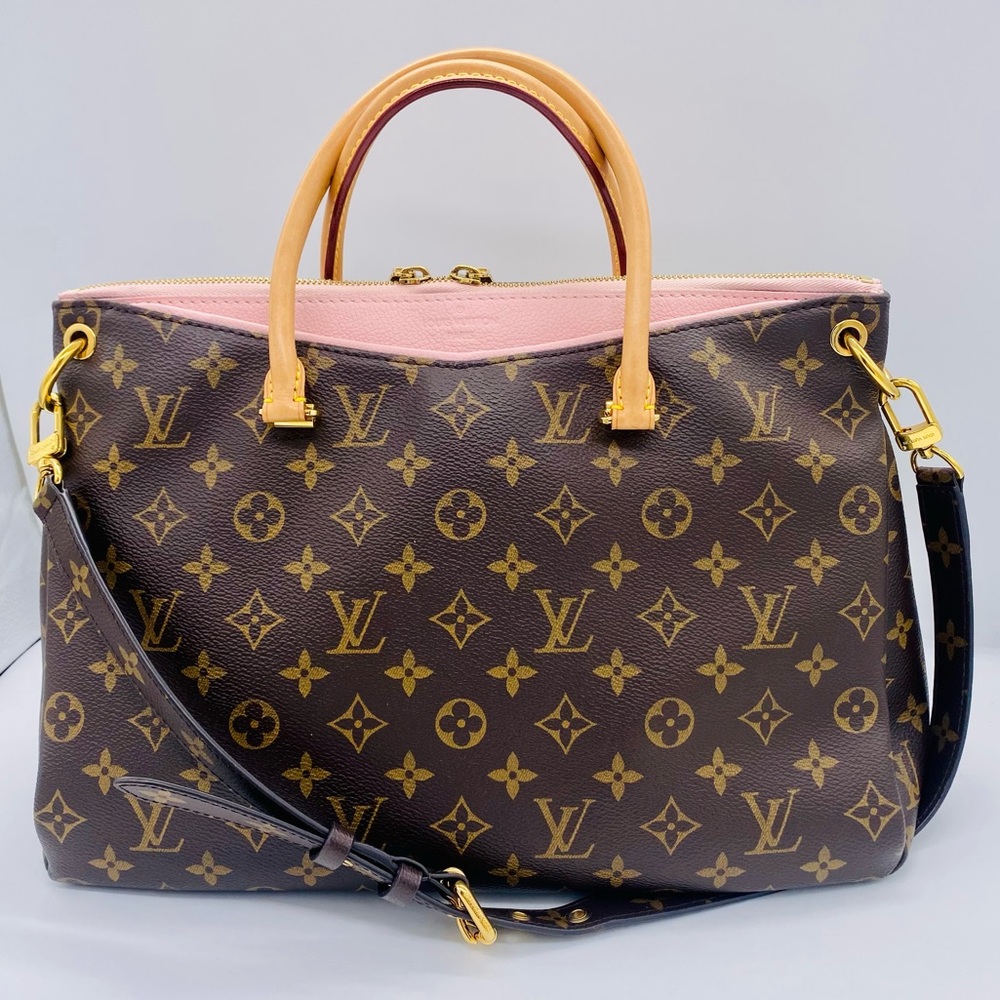Louis Vuitton Brown and Pink Monogram Shoulder Bag